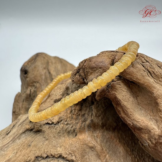 【肌容雪】天然緬甸A貨黃翡小米粒手串 編號715