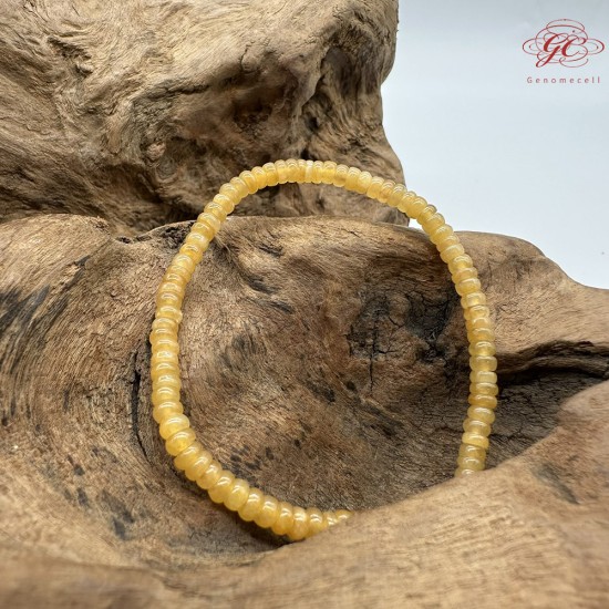 【肌容雪】天然緬甸A貨黃翡小米粒手串 編號715