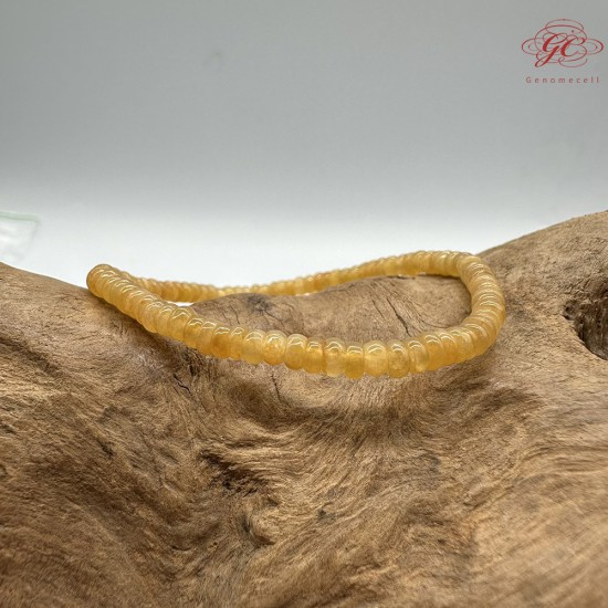 【肌容雪】天然緬甸A貨黃翡小米粒手串 編號715