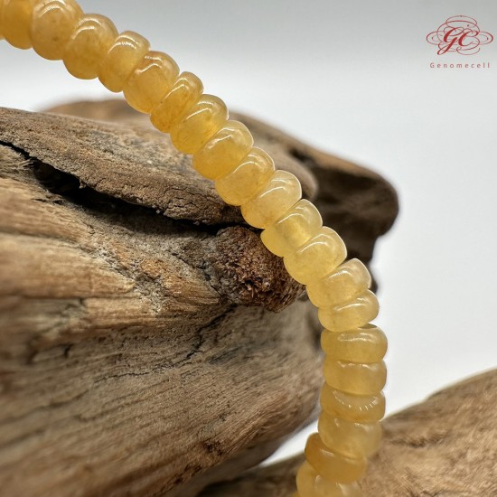 【肌容雪】天然緬甸A貨黃翡小米粒手串 編號715