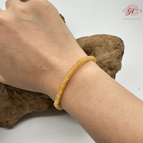 【肌容雪】天然緬甸A貨黃翡小米粒手串 編號715