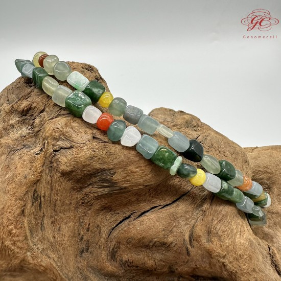 【肌容雪】天然緬甸A貨隨形翡翠珠串鍊 編號724