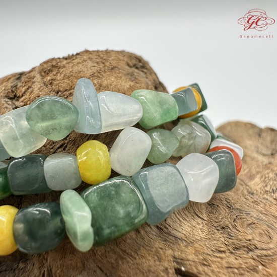 【肌容雪】天然緬甸A貨隨形翡翠珠串鍊 編號724