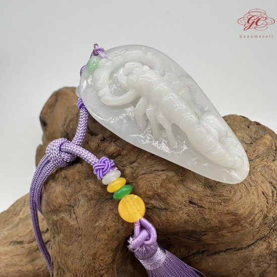 【肌容雪】天然緬甸A貨蠍子造型翡翠吊飾 編號727