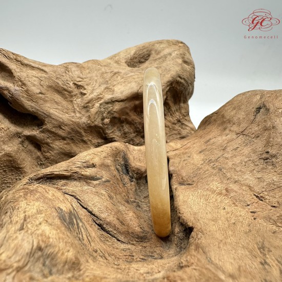 【肌容雪】天然緬甸A貨黃翡翠美人條手鐲 編號738(鐲寬53.5mm#17號)