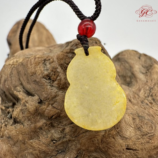 【肌容雪】天然緬甸A貨葫蘆造型翡翠吊墜繩 編號741