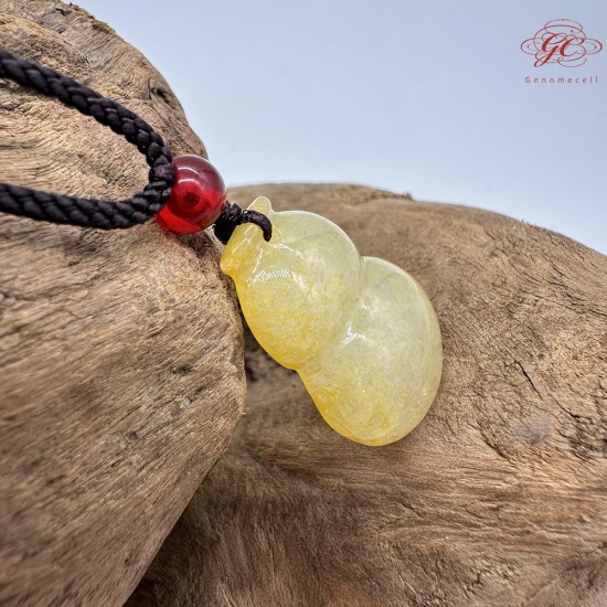 【肌容雪】天然緬甸A貨葫蘆造型翡翠吊墜繩 編號741