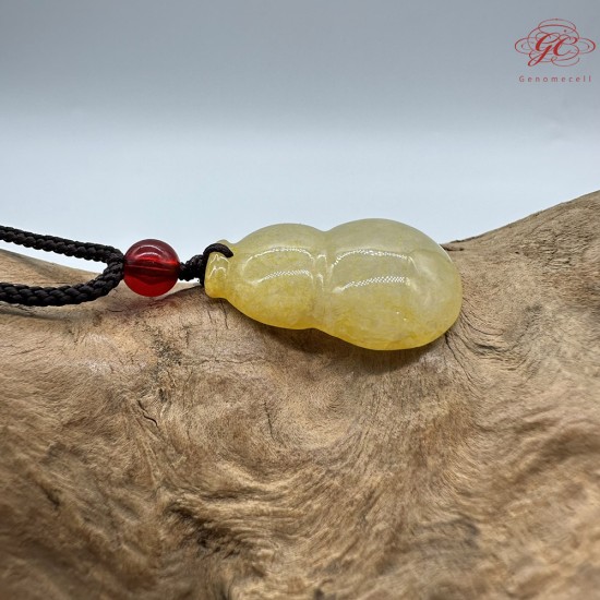 【肌容雪】天然緬甸A貨葫蘆造型翡翠吊墜繩 編號741