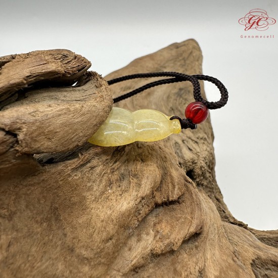 【肌容雪】天然緬甸A貨葫蘆造型翡翠吊墜繩 編號741