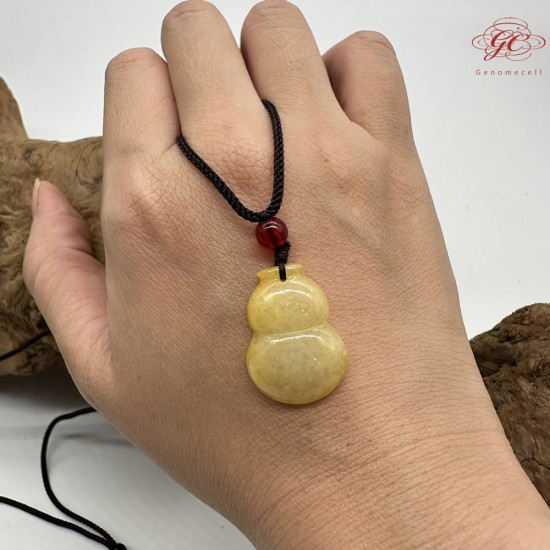 【肌容雪】天然緬甸A貨葫蘆造型翡翠吊墜繩 編號741