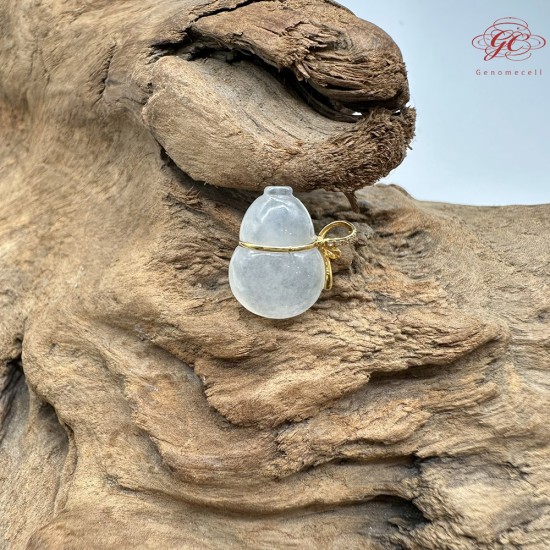 【肌容雪】天然緬甸A貨18K金翡翠葫蘆造型吊墜 編號749