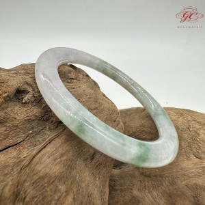 【肌容雪】天然緬甸A貨翡翠春彩圓條手鐲 編號753(鐲圍51.3mm#16號) 【肌容雪】天然緬甸A貨翡翠春彩圓條手鐲 編號753(鐲圍51.3mm#16號)