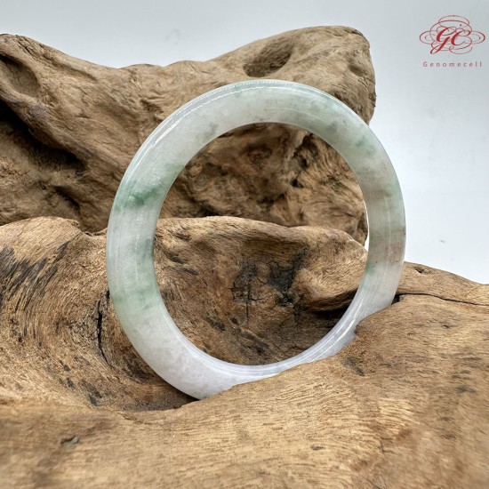 【肌容雪】天然緬甸A貨翡翠春彩圓條手鐲 編號753(鐲圍51.3mm#16號) 【肌容雪】天然緬甸A貨翡翠春彩圓條手鐲 編號753(鐲圍51.3mm#16號)