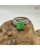 【肌容雪】天然緬甸A貨18K金正揚綠翡翠葫蘆造型戒指 編號771(戒圍17.6mm#12號)