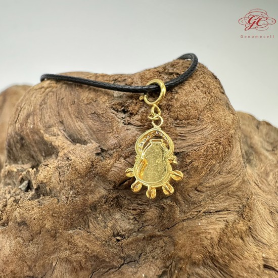 【肌容雪】天然緬甸A貨18K金翡翠葫蘆造型吊墜繩 編號772