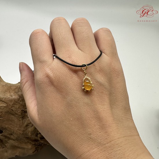 【肌容雪】天然緬甸A貨18K金翡翠葫蘆造型吊墜繩 編號772