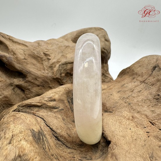 【肌容雪】緬甸天然A貨翡翠春彩奶油粉紫平安鐲 編號776(鐲圍56.7mm#18號)