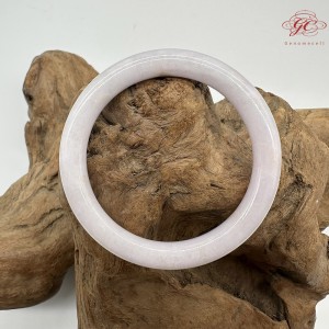 【肌容雪】天然緬甸A貨粉春翡翠圓條手鐲 編號778(鐲圍55.4mm#17.5號)