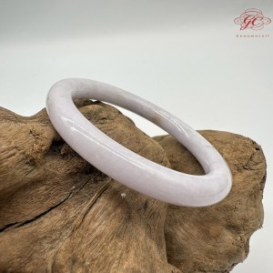 【肌容雪】天然緬甸A貨粉春翡翠圓條手鐲 編號778(鐲圍55.4mm#17.5號)