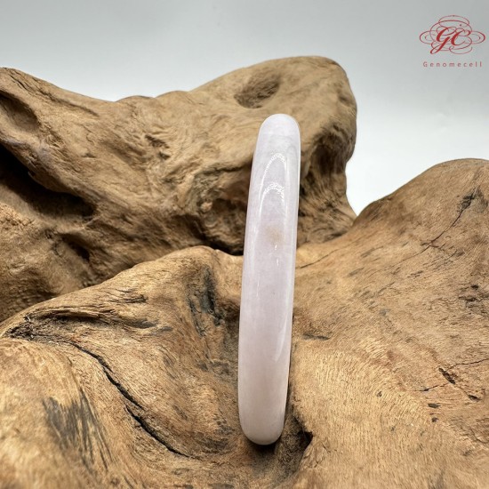 【肌容雪】天然緬甸A貨粉春翡翠圓條手鐲 編號778(鐲圍55.4mm#17.5號)