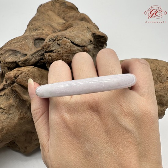 【肌容雪】天然緬甸A貨粉春翡翠圓條手鐲 編號778(鐲圍55.4mm#17.5號)