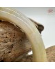【肌容雪】天然緬甸A貨翡翠冰雞油黃貴妃鐲 編號780(鐲圍57mm#18號)