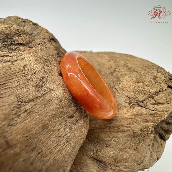 【肌容雪】天然緬甸A貨紅翡翠戒圈 編號793(戒圍17.4mm#12號)