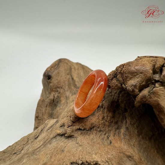 【肌容雪】天然緬甸A貨紅翡翠戒圈 編號793(戒圍17.4mm#12號)