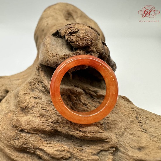 【肌容雪】天然緬甸A貨紅翡翠戒圈 編號793(戒圍17.4mm#12號)