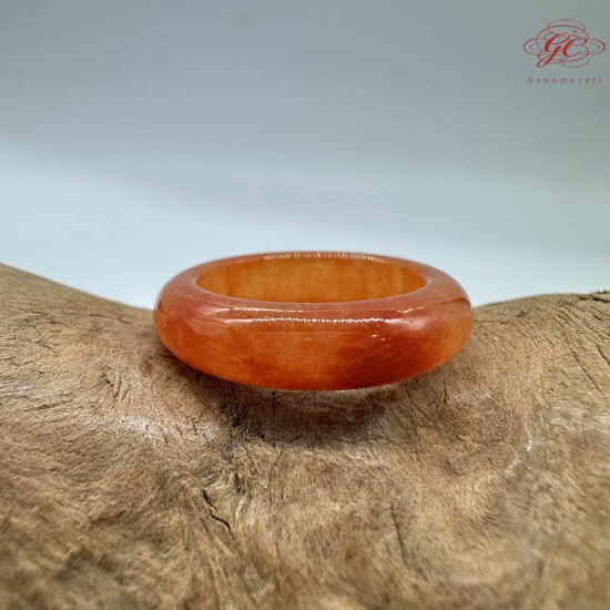 【肌容雪】天然緬甸A貨紅翡翠戒圈 編號793(戒圍17.4mm#12號)