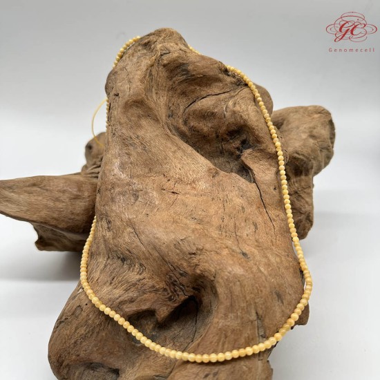 【肌容雪】天然緬甸A貨黃翡圓珠珠串鍊 編號836