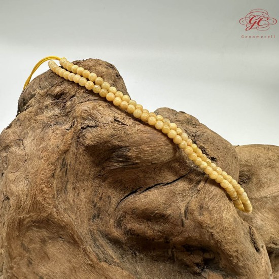 【肌容雪】天然緬甸A貨黃翡圓珠珠串鍊 編號836