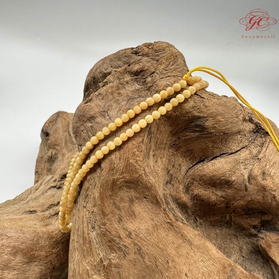 【肌容雪】天然緬甸A貨黃翡圓珠珠串鍊 編號836