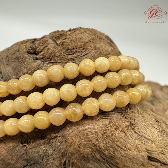 【肌容雪】天然緬甸A貨黃翡圓珠珠串鍊 編號836