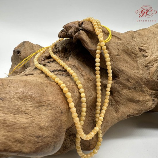 【肌容雪】天然緬甸A貨黃翡圓珠珠串鍊 編號836