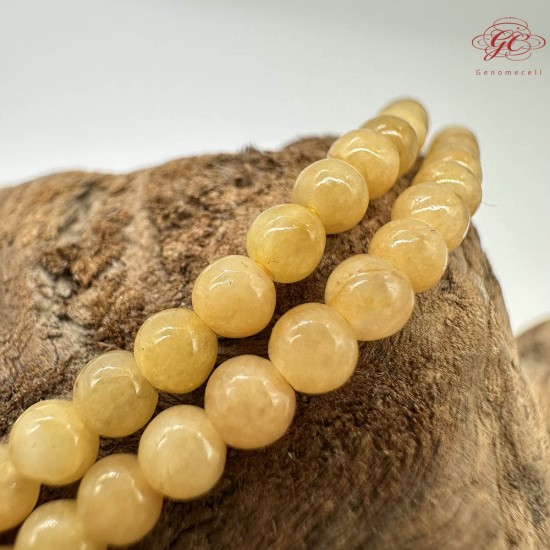 【肌容雪】天然緬甸A貨黃翡圓珠珠串鍊 編號836