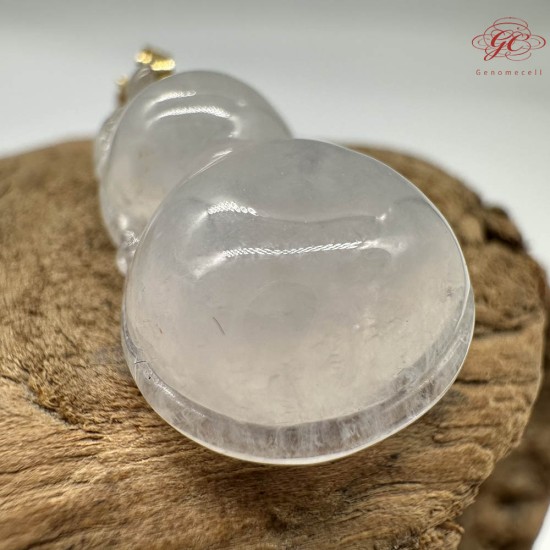 【肌容雪】天然緬甸A貨18K冰種翡翠葫蘆造型項鍊 編號839