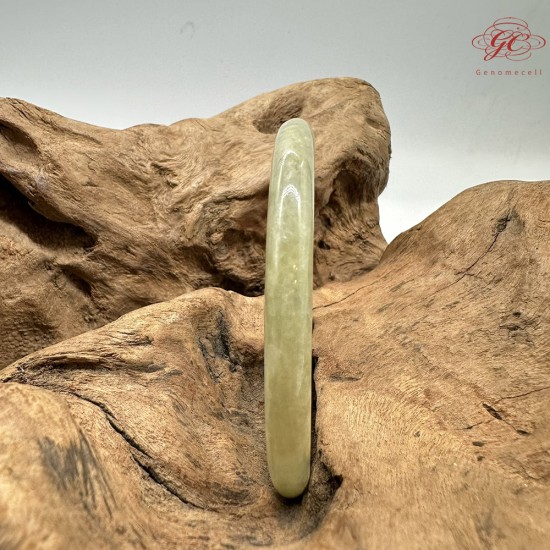 【肌容雪】天然緬甸A貨翡翠蘋果綠美人條手鐲 編號842(鐲圍59.8mm#19號)