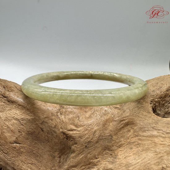 【肌容雪】天然緬甸A貨翡翠蘋果綠美人條手鐲 編號842(鐲圍59.8mm#19號)