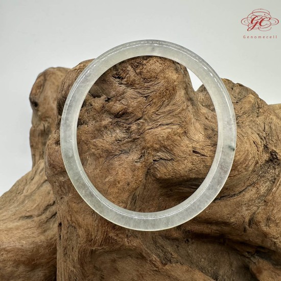 【肌容雪】天然緬甸A貨冰種翡翠貴妃鐲 編號849(鐲圍55.4mm#17.5號)