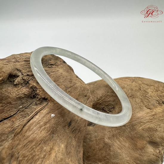 【肌容雪】天然緬甸A貨冰種翡翠貴妃鐲 編號849(鐲圍55.4mm#17.5號)