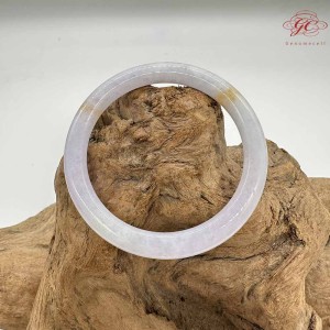 【肌容雪】天然緬甸A貨冰粉紫春彩帶撒金翡翠美人條手鐲 編號867(鐲圍54.6mm#17號)