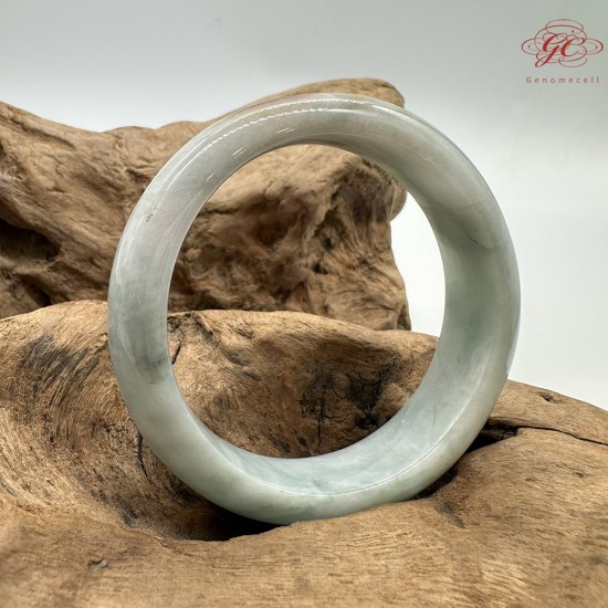 ★瑕疵特賣★【肌容雪】天然緬甸A貨白底紅翡翠平安鐲 編號893(鐲圍58.0mm#18.5號)