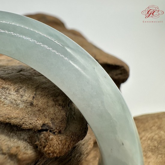 ★瑕疵特賣★【肌容雪】天然緬甸A貨白底紅翡翠平安鐲 編號893(鐲圍58.0mm#18.5號)