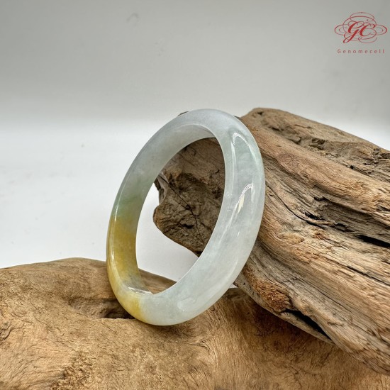 【肌容雪】天然緬甸A貨冰皇家綠翡翠平安鐲 編號917(鐲圍54.8mm#17號)