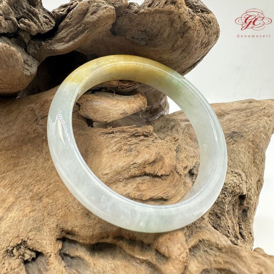 【肌容雪】天然緬甸A貨冰皇家綠翡翠平安鐲 編號917(鐲圍54.8mm#17號)