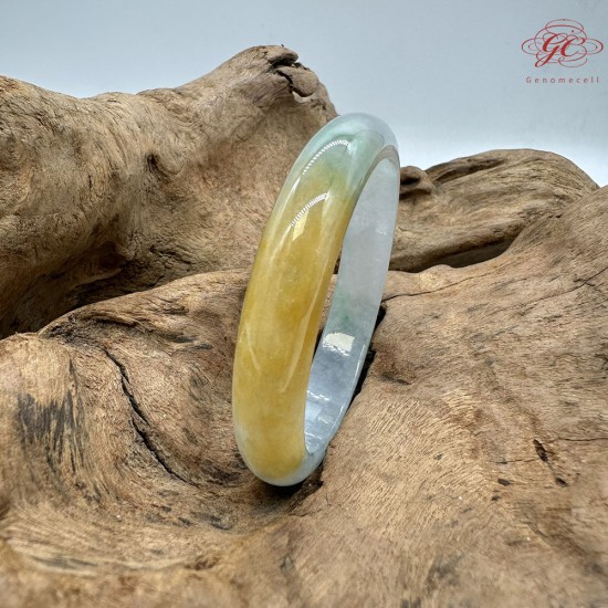 【肌容雪】天然緬甸A貨冰皇家綠翡翠平安鐲 編號917(鐲圍54.8mm#17號)