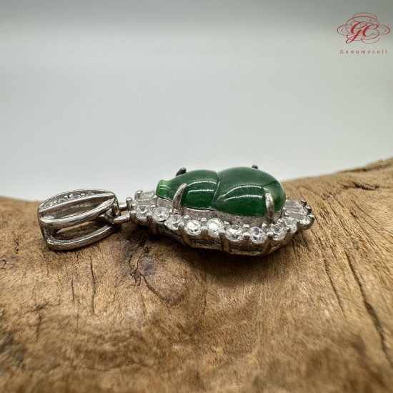 【肌容雪】天然緬甸A貨辣綠翡翠葫蘆吊墜 編號918