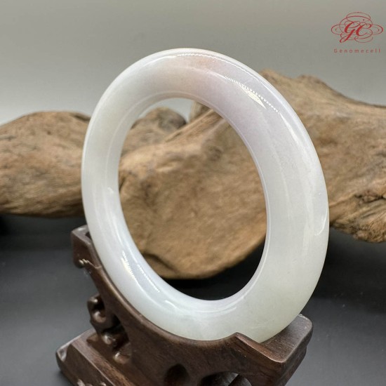 【肌容雪】天然緬甸A貨冰糯紅斑飄花翡翠圓條手鐲 編號919(鐲圍57.5mm#18號)