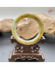 【肌容雪】天然緬甸A貨淡綠黃褐翡翠圓條手鐲 編號920(鐲圍55.1mm#17.5號)